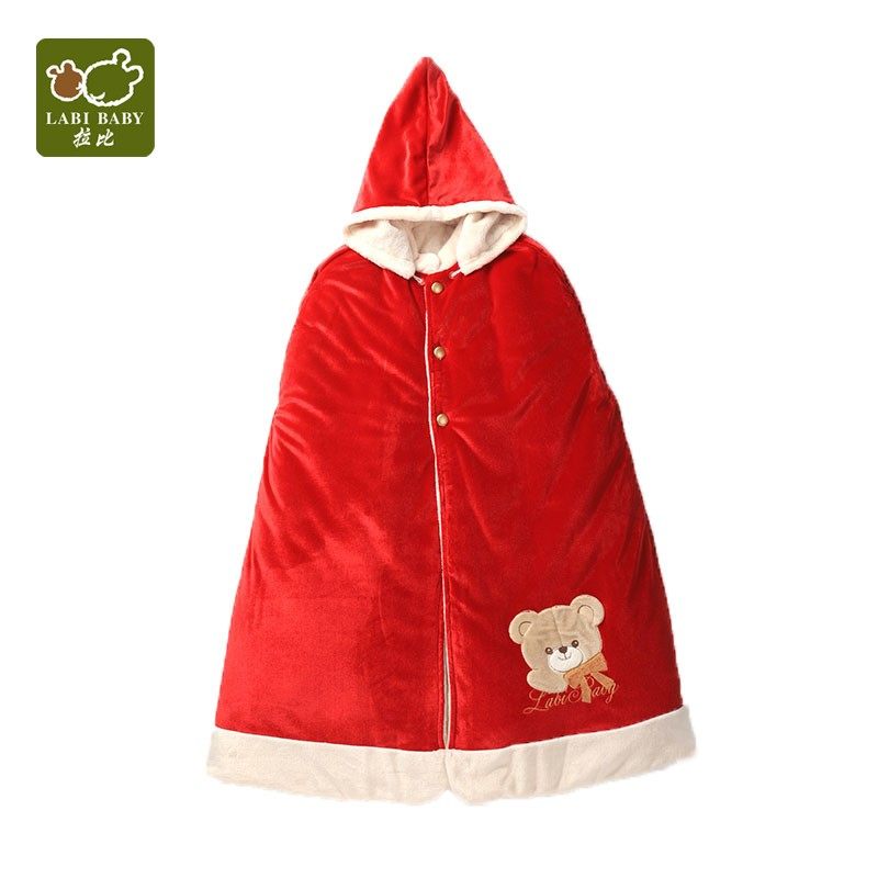 拉比正品婴幼儿带帽披风宝宝带帽挡风被出门防风男女童秋冬款加厚,淘宝优惠券,粉丝福利购,淘宝优惠卷