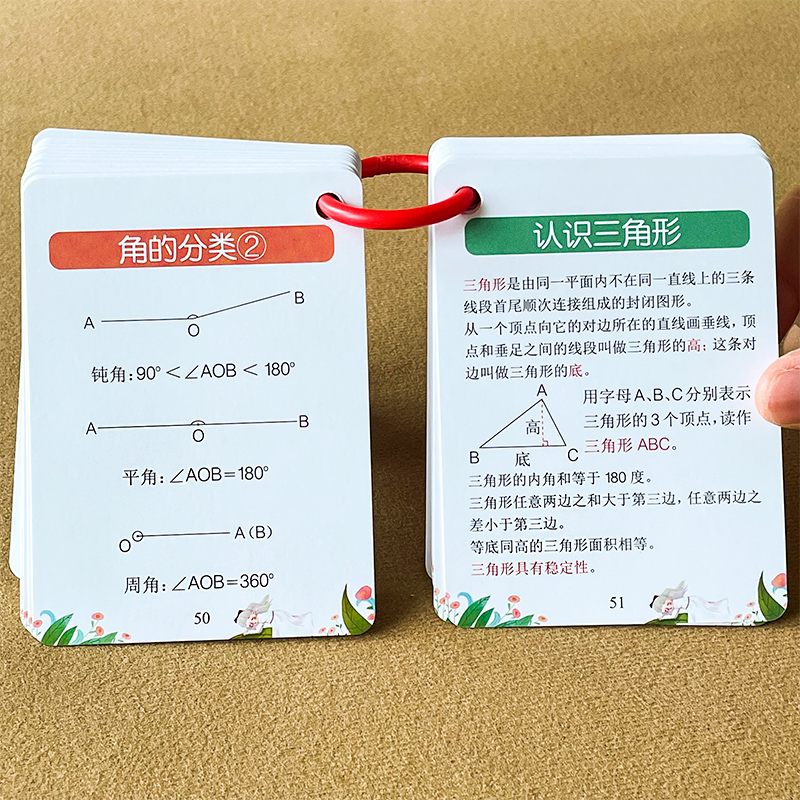 小学数学公式大全卡片1一6年级数学基础知识定律计算法则记忆手卡-图2