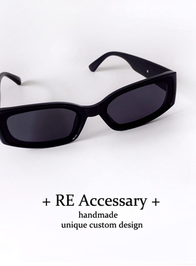 长方形原宿女果冻色太阳镜