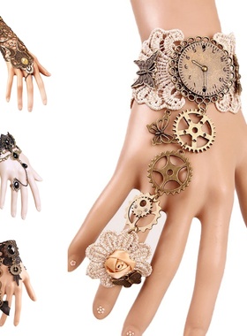 哥特金属齿轮复古手链