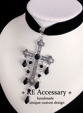 lolita欧式中世纪Y2K绒带项链