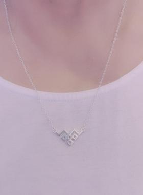 蒙古元素项链吉祥结图案