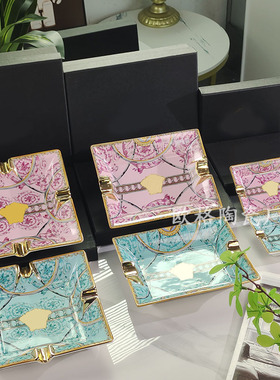 跨境范家系列大中小号烟灰缸摆件家居粉色范家黑色大v金色大v礼盒