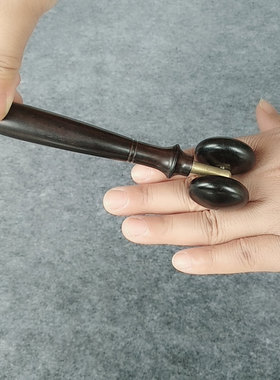 紫光檀红木质手部小腿关节按摩器