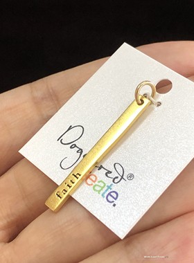 Create系列 DIY配件 faith竖棍吊坠 项链手绳挂坠 Dogeared 正品
