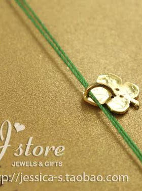 丝线款 银镀金【四叶草】吊坠 许愿项链  美国Dogeared正品