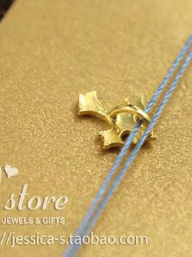 丝线款 银镀金【哥特十字架】吊坠 许愿项链  美国Dogeared正品