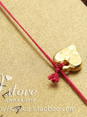 丝线款 银镀金【石头心】吊坠 许愿项链 爱心 美国Dogeared正品