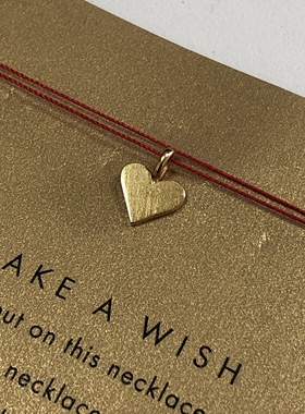 丝线款 银镀金【完美的心】吊坠 许愿项链 美国Dogeared正品