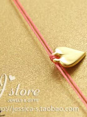 丝线款 银镀金 【仁慈的心】 吊坠 许愿项链  美国Dogeared正品