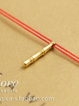 dogeared美国丝线银镀金竹子项链