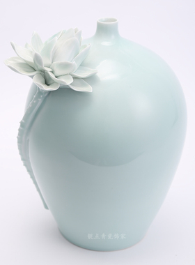 新中式风样板房售楼处会所莲花瓶