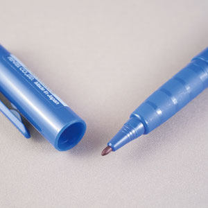 Pentel 派通记号笔 NMS50 蓝色油性笔 1.0mm细芯打点笔 - 图0