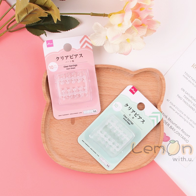 DAISO 8 日本可爱卡通半透明塑料耳钉耳针米奇头防过敏养耳洞 对大创 DAISO 8 日本可爱卡通半透明塑料耳钉耳针米奇头防过敏养耳洞 对大创