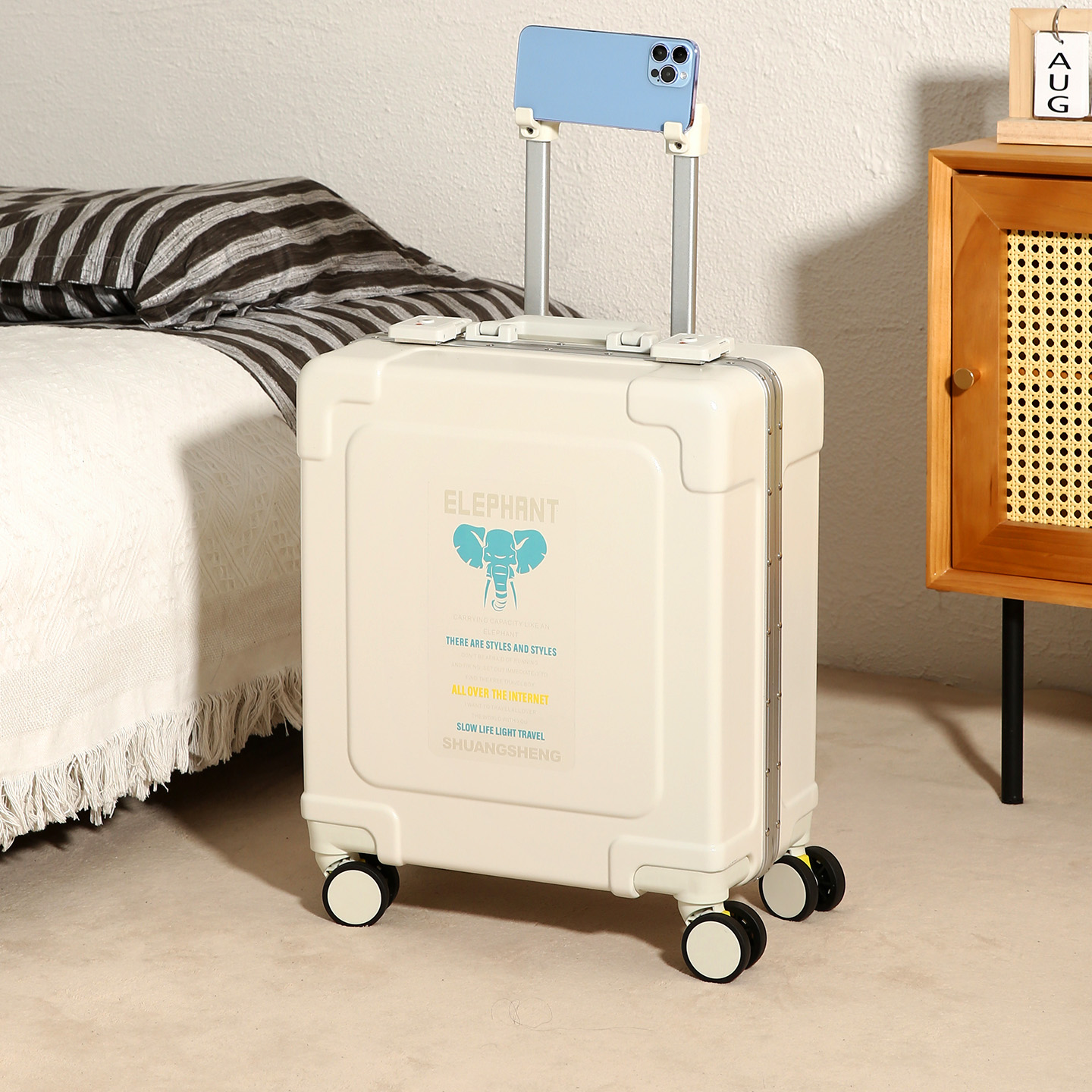 袋鼠14寸廉航登机箱20x30x40春秋航空小行李箱男生可上飞机小型13 - 图2