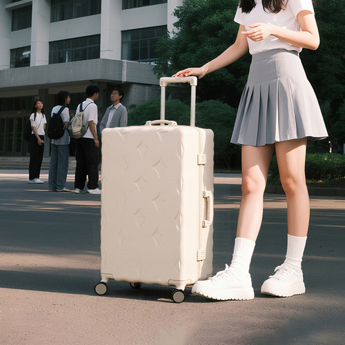 袋鼠行李箱可上飞机20寸登机女2026新款拉杆旅行拉链款24密码22 - 图2