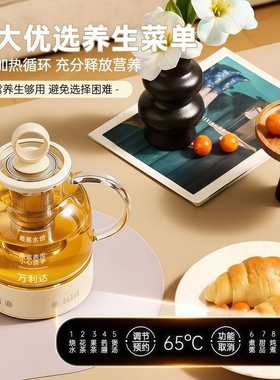 万利达高硼硅养生壶自动保温