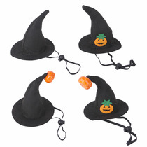 Straight for cross-border manufacturer Pet festival dress hat cat Mall Halloween Pumpkin Cap Dog Ghost Festival Dress Witch