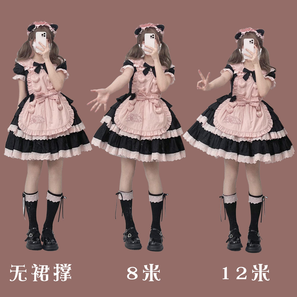 30cm35cm暴力裙撑lolita狗短暴力撑洛丽塔衬裙黑色短款40cm蓬蓬裙 - 图1