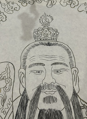 正一易万阁纯手绘祖师画像玉清原始太清道德上清灵宝天尊慈航素画