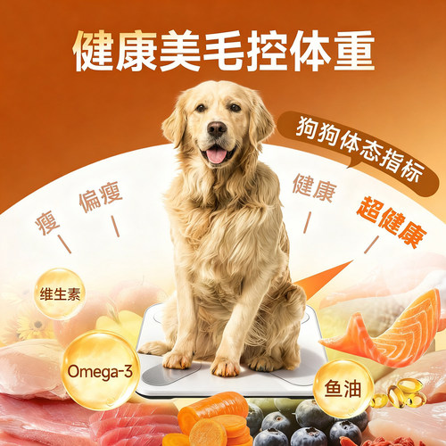 耐威克狗粮金毛专用主粮中大小型犬成幼犬粮20斤大袋零食实惠装 - 图0