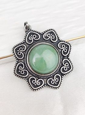 天然水晶坠跨境东陵石小饰品复古