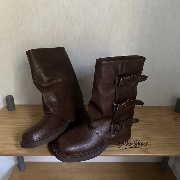 辣妹裤管靴！4.6cm增高皮带扣爆款中筒西部骑士靴~短靴牛仔堆堆靴,淘宝优惠券,粉丝福利购,淘宝优惠卷