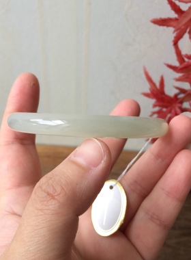 天然正品青海料和田玉烟灰白手镯