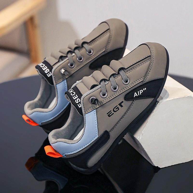 男童鞋子春季2025新款儿童皮面防水运动鞋中大童软底男孩豆豆板鞋,淘宝优惠券,粉丝福利购,淘宝优惠卷