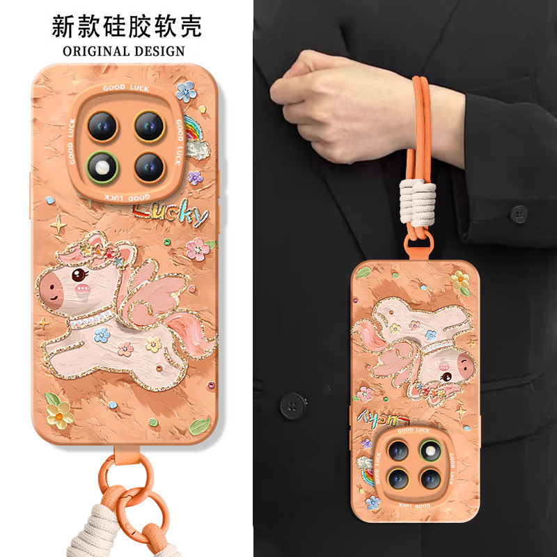 适用红米note15pro手机壳+小米note14套Note13油画小马12新款2026马年11新年款Redmi硅胶10防摔9过年RED红色8 - 图2