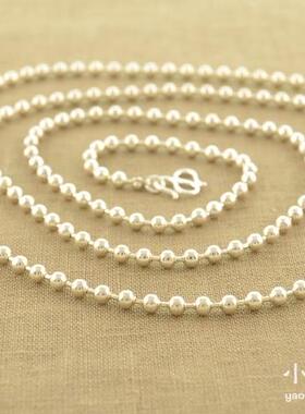 纯银时尚风长短项链小福