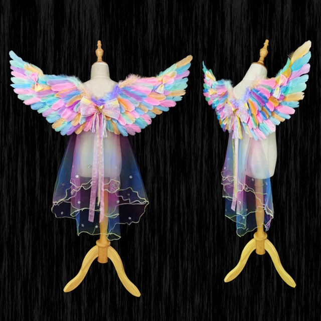 Angel Rainbow COS Feather Wings Halloween Ball