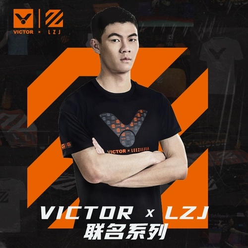 Подлинная виктора Victory Badminton Clothing Li Zijia совместная серия Covestan Tie Men and Women T-LZJ302