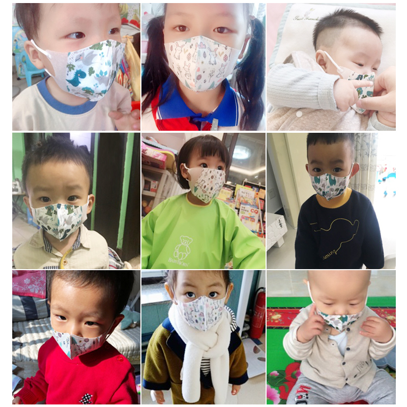 日本绿鼻子口罩儿童3d立体专用婴儿1宝宝0到6月一3岁5小孩8公主12 - 图2