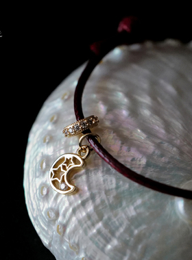 月揽星辰14k镀金锆石情侣红手绳