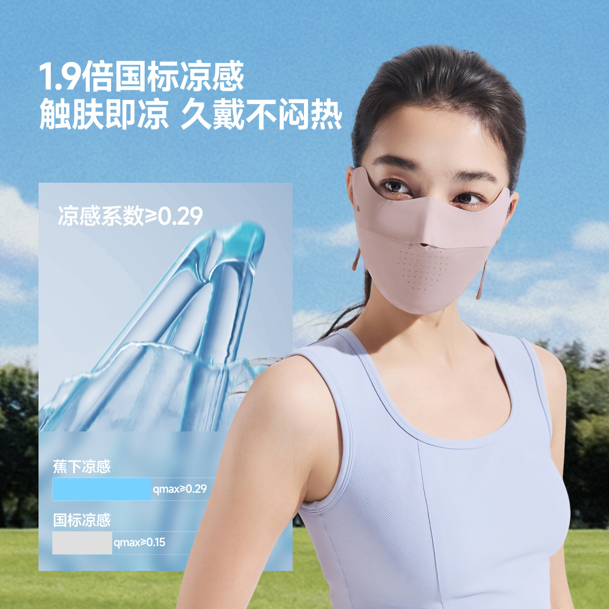 【下拉享优惠】蕉下轻薄透气护眼角防晒口罩无痕透气冰丝面罩
