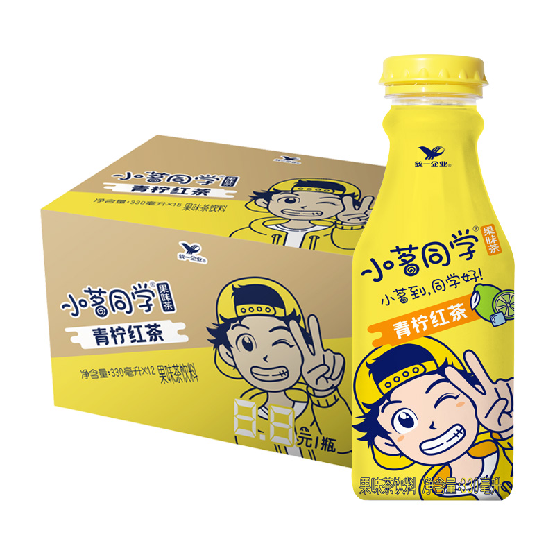 统一 小茗同学 青柠红茶果味茶饮料 330ml*12瓶 25.4元包邮 值值值-买手聚集的地方
