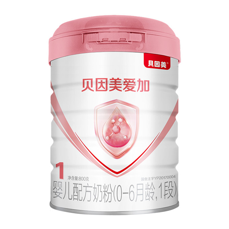 天猫超市贝因美婴儿新生儿配方奶粉爱加1段800g×1罐牛奶粉含乳铁蛋白0