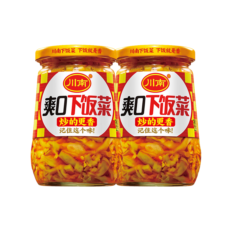 川南爽口下饭菜235G*2瓶装榨菜咸菜腌菜酱菜特产泡菜四川特产 - 图0