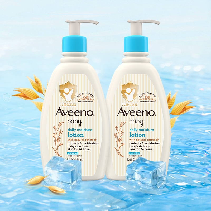 Aveeno/艾惟诺婴儿童宝宝天然燕麦补水滋润保湿身体润肤乳354ml*2 - 图0