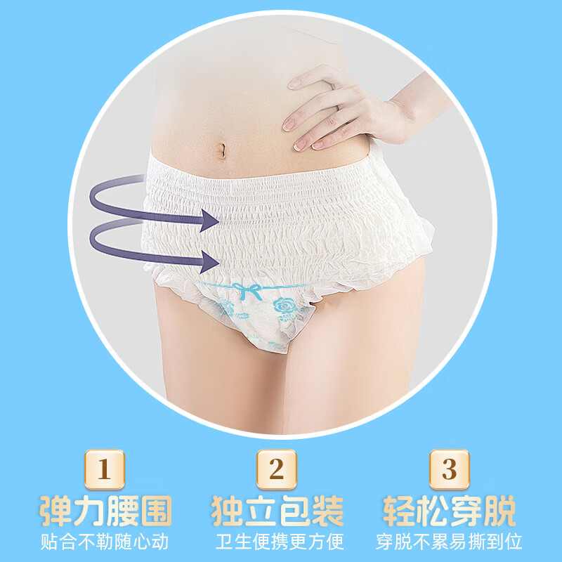 千金净雅消毒级安睡裤防漏超长M-L码5片*3包纯棉亲肤【正品】 - 图3