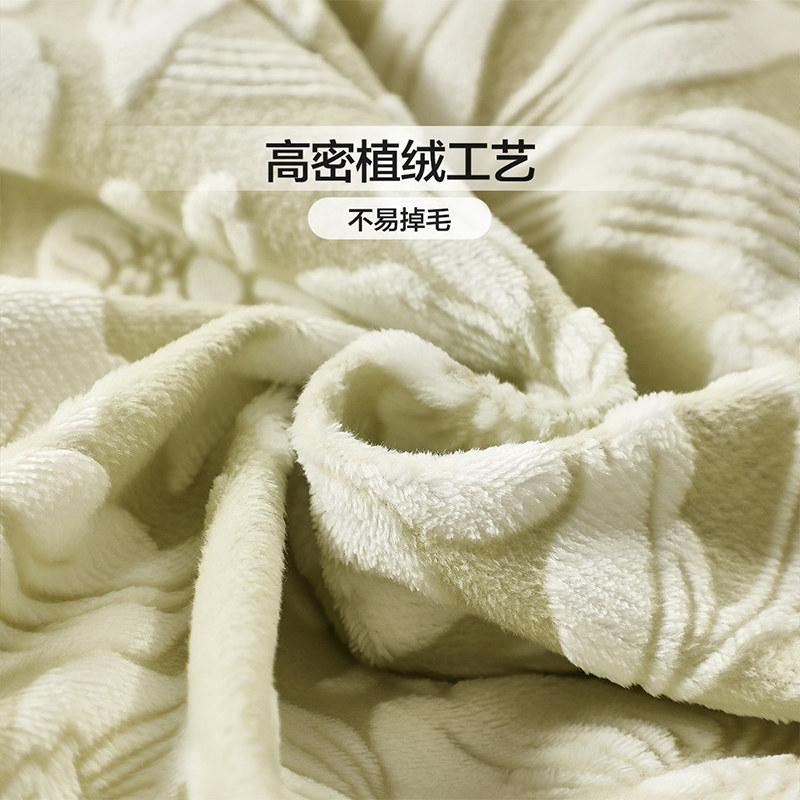 富安娜加厚牛奶绒四件套保暖珊瑚绒套件法兰绒床单被套秋冬季新款