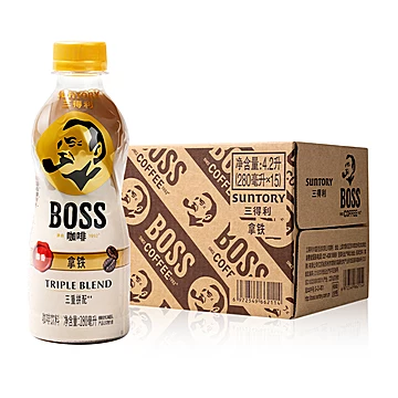 三得利boss即饮咖啡拿铁280ml*15瓶