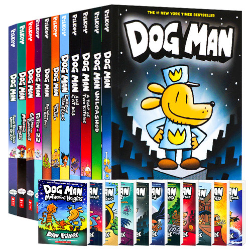 dog man 神探狗狗英文版 dogman 儿童英语绘本小说全彩漫画书全套 - 图0