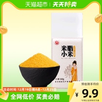 Rice fat millet 2023 Xinmi Shaanxi farmhouse rice fat yellow millet miscellaneous grain 500g * 1 bag of small rice porridge small yellow rice