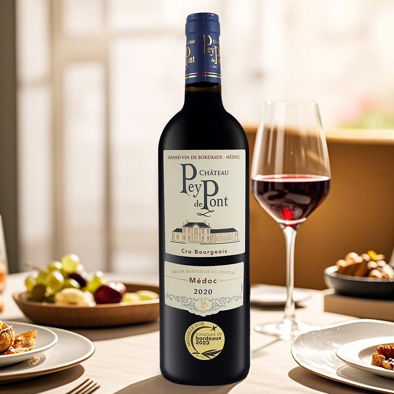 贝桥城堡干红葡萄酒法国波尔多原瓶进口红酒Pey Pont750ml*1