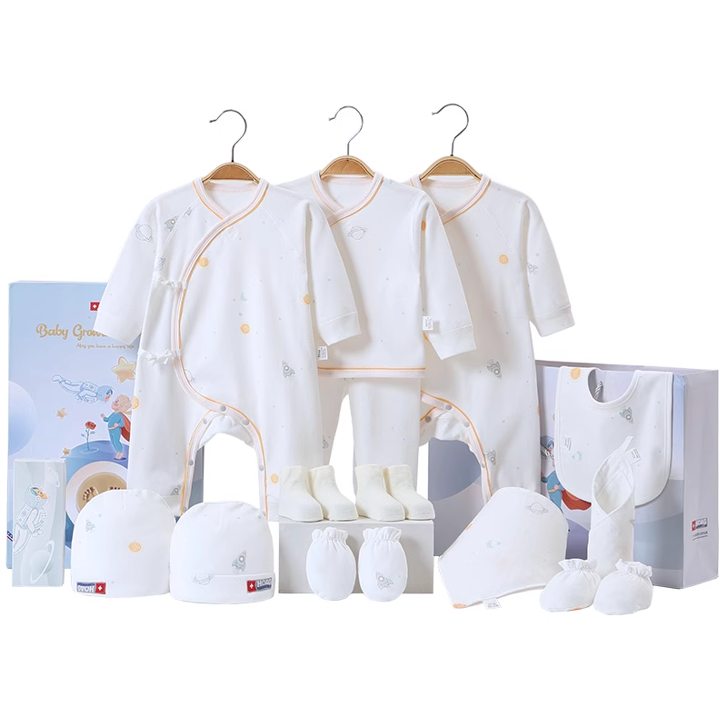 美国hoag初生婴儿礼盒新生的儿见面礼物满月宝宝衣服用品套装 - 图3