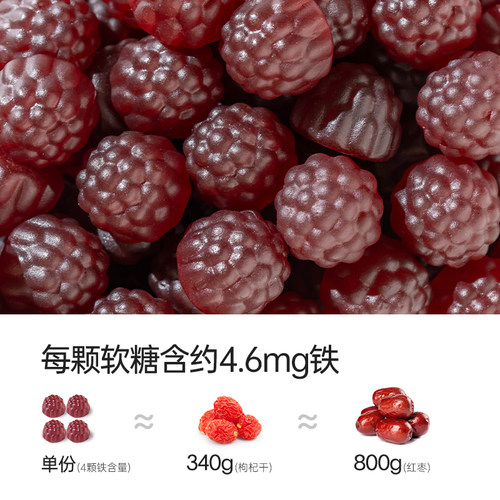 fiboo她练富铁软糖元气铁贫血女性孕妇补铁剂含铁软糖气血铁元素 - 图2