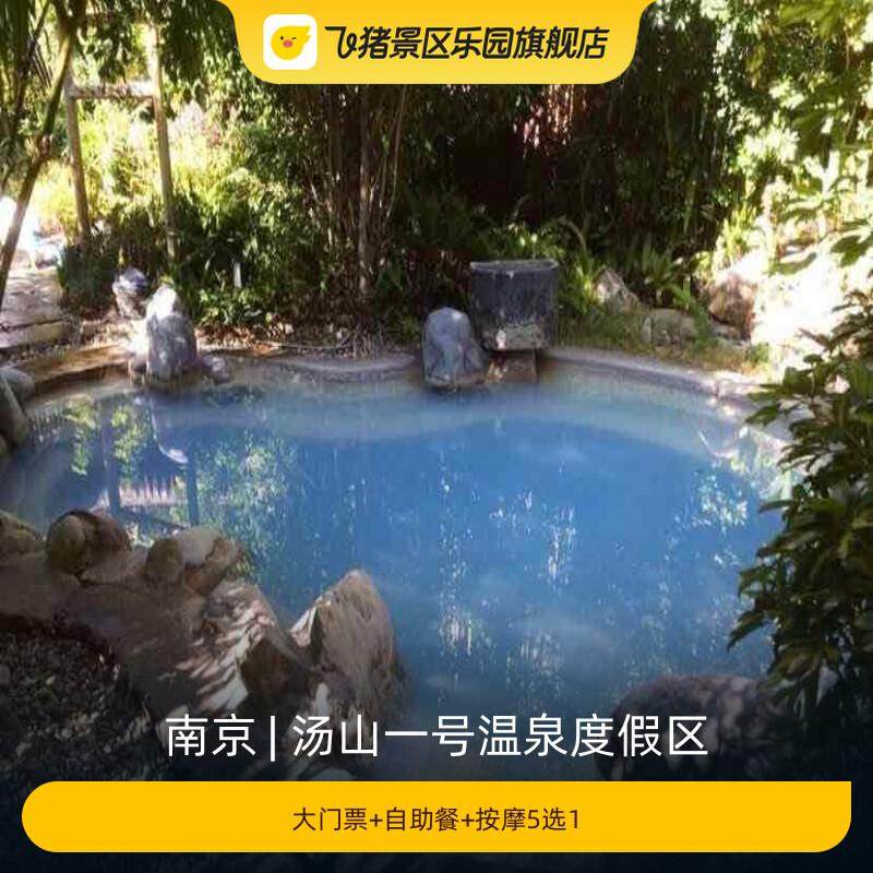 [汤山一号温泉度假区-大门票+自助餐+按摩5选1]