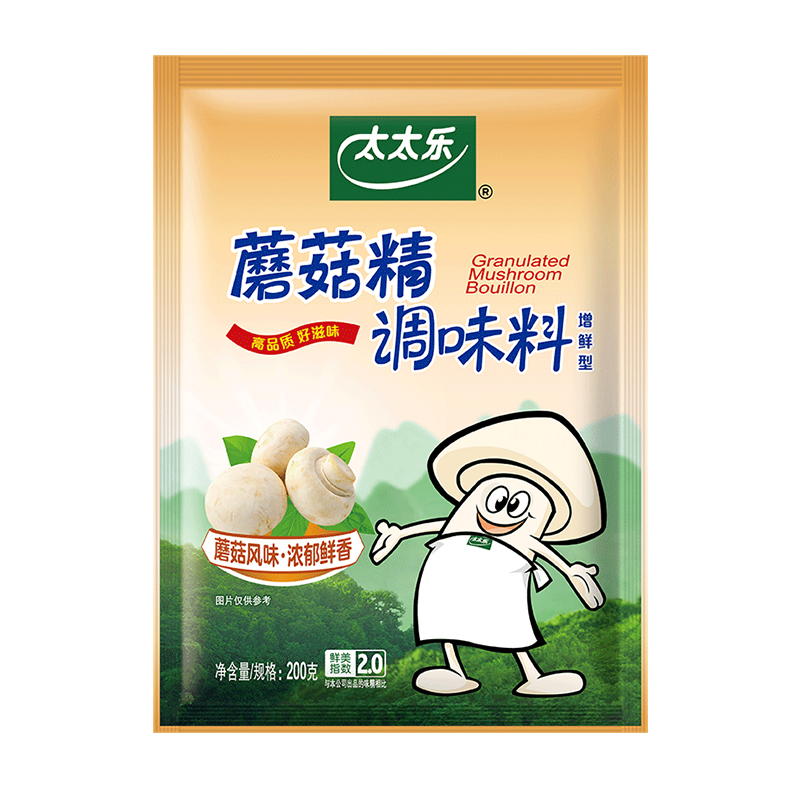 太太乐蘑菇精调味料200g*1袋炒菌菇煲汤调味品厨房家用调味料 - 图0